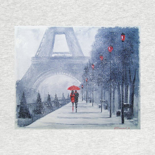 The first snow in Paris by OLHADARCHUKART